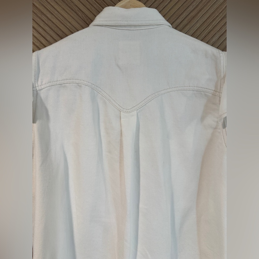 🤍Zadig & Voltaire🤍Toky White Denim Ruffle Shirt, M - Picture 10 of 13